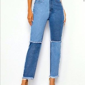 Cute and comfy colorblock jeans